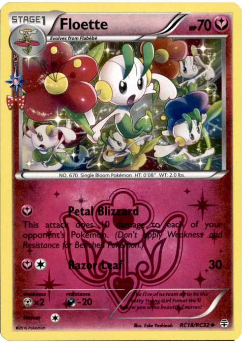 Pokemon X Y Generations Radiant Collection Single Card Uncommon Floette Rc18 Toywiz
