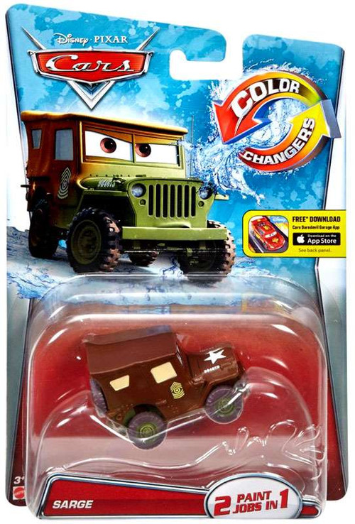 Disney Pixar Cars Color Changers Sarge 155 Diecast Car 2016 Mattel