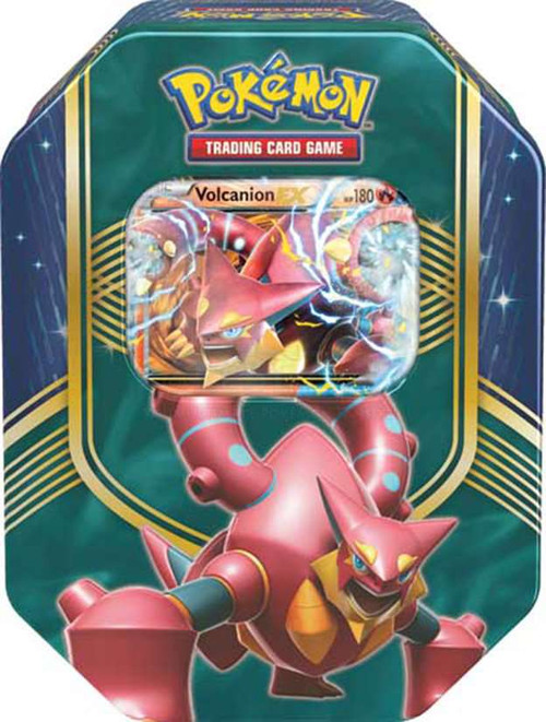 Pokemon XY Battle Heart Volcanion-EX Tin Set 4 Booster Packs Promo Card Pokemon USA - ToyWiz Pokemon XY Battle Heart Volcanion-EX Tin Set 4 Booster Packs Promo Card Pokemon USA - ToyWiz