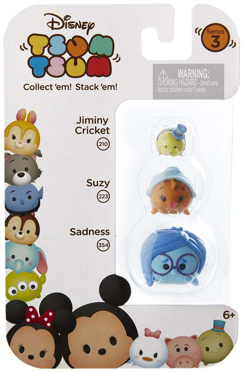 Disney Tsum Tsum Series 3 Jiminy Cricket, Suzy Sadness Minifigure