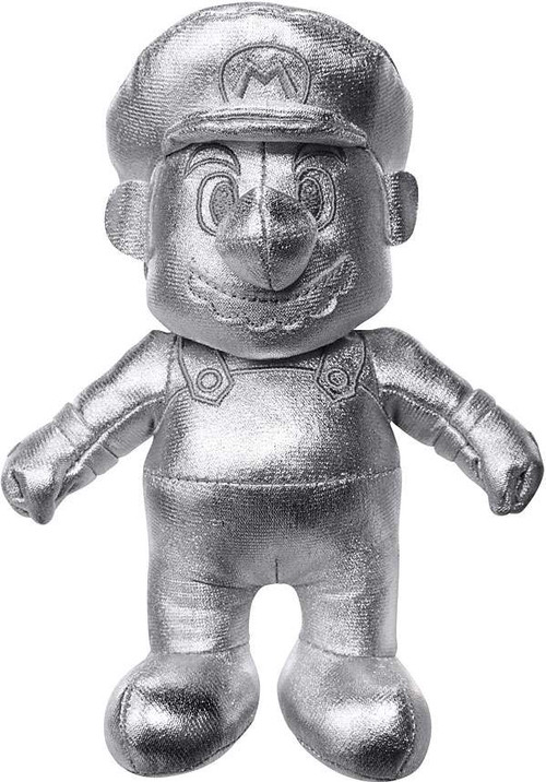World of Nintendo Super Mario Metal Mario 7 Plush Silver