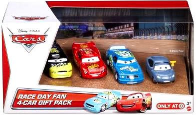 Disney Pixar Cars Multi-Packs Race Day Fan 4-Car Gift Pack