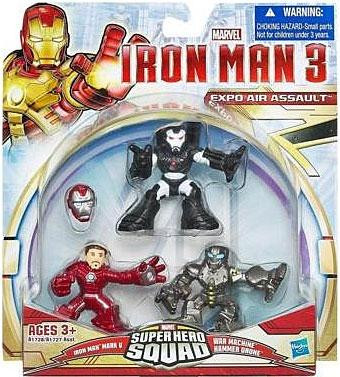 Iron Man 3 Superhero Squad Expo Air Assault Action Figure 3-Pack