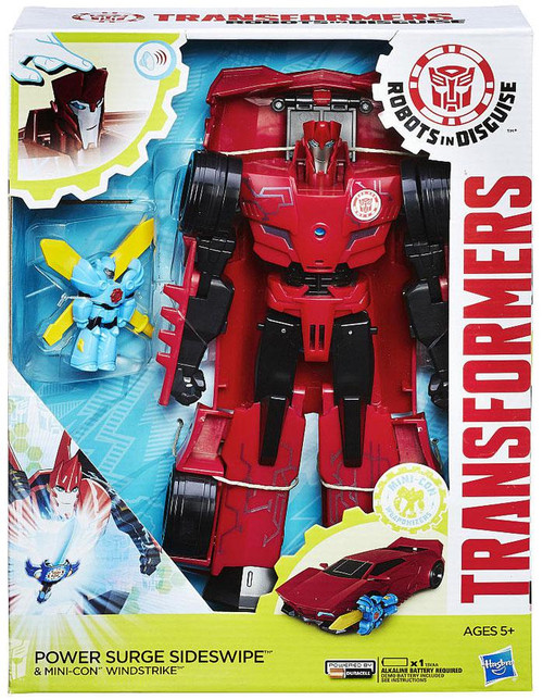 Transformers in Disguise Power Surge Sideswipe Titan Action Figure Mini-Con Windstrike Hasbro - ToyWiz