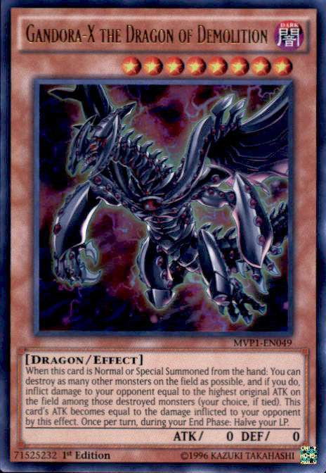 highest damage yugioh card Dark Side of Dimensions Movie Single Ultra Rare Gandora-X the Dragon of Demolition MVP1-EN049 15 Strongest Yu-Gi-Oh! Cards Ranked