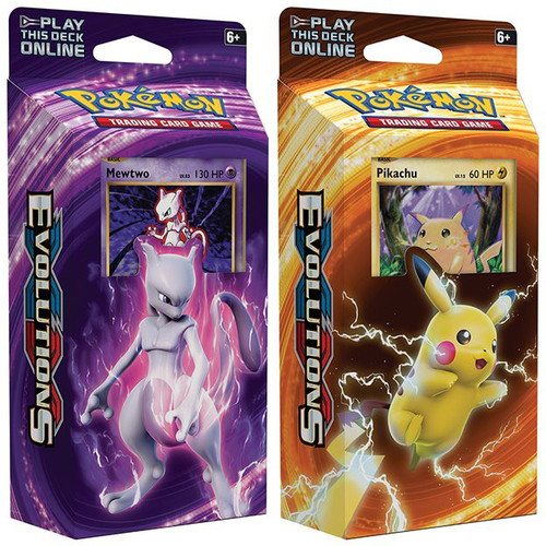 Pokemon XY Evolutions Mewtwo Mayhem Pikachu Power Set of Both Theme Decks Pokemon USA - ToyWiz Pokemon XY Evolutions Mewtwo Mayhem Pikachu Power Set of Both Theme Decks Pokemon USA - ToyWiz