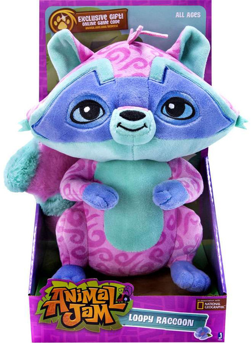 Animal Jam Loopy Raccoon 9 Plush Jazwares ToyWiz