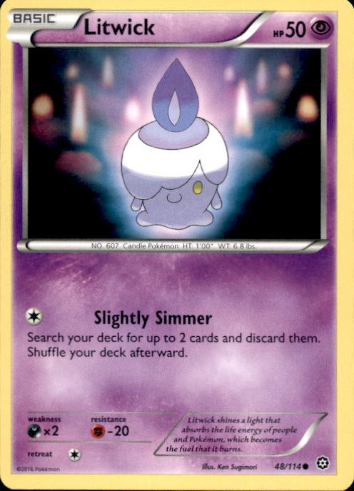 Pokemon Trading Card Game XY Steam Siege Single Card Common Litwick 48 -  ToyWiz