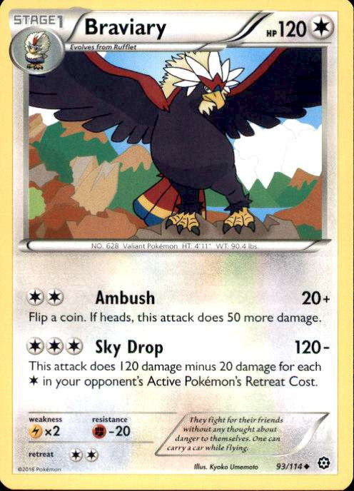 pokemon card braviary - 214/191 - Surging Sparks this attack does 40 more damage. Braviary Pokemon Card Like new