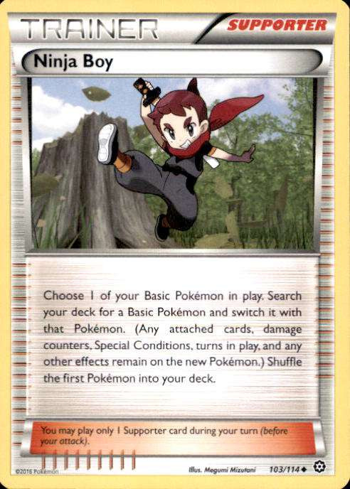 Uncommon Pokemon XY Steam Siege M/NM English 103/114 x4 Ninja Boy Uncommon Pokemon XY Steam Siege M/NM English 103/114 x4 Ninja Boy