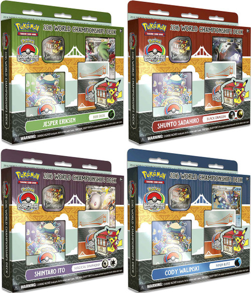 Pokemon 2016 World Championships Set of 4 Decks Pokemon USA - ToyWiz