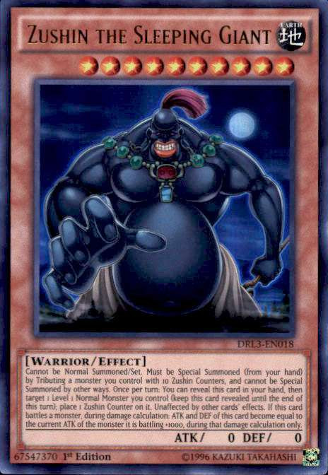 YuGiOh Trading Card Game Dragons of Legend: Unleashed Ultra Rare Zushin the  Sleeping Giant DRL3-EN018