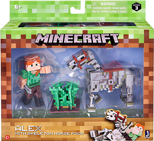 Minecraft Series 3 Alex With Skeleton Horse Action Figure