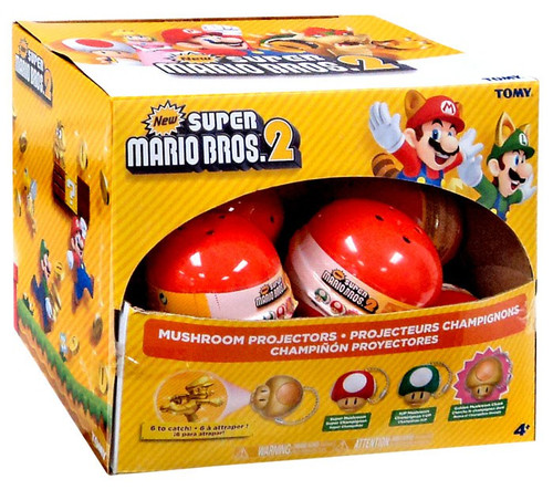 New Super Mario Bros Mushroom Projectors Box 12 Packs Tomy ToyWiz