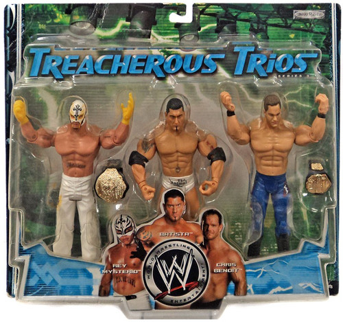 WWE Wrestling Treacherous Trios Series 3 Batista, Rey Mysterio