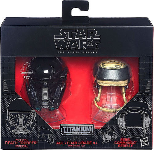 Star Wars Black Titanium Imperial Death Trooper Rebel Commando 2 Diecast Helmet 2 Pack Hasbro Toys Toywiz - star wars imperial march except with the roblox death noise