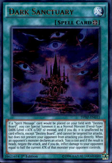 YuGiOh Rivals of the Pharaoh Duelist Pack Single Card Ultra Rare Dark  Sanctuary DPRP-EN011 - ToyWiz