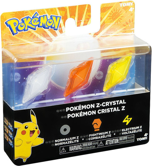 Pokemon Pokemon Z Ring Normalium Z Frightinium Z Electrium Z Crystal 3 Pack Tomy Toywiz