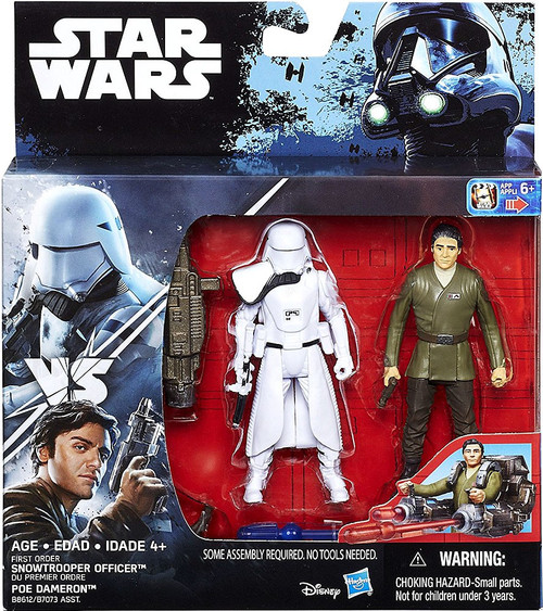Star Wars Rogue One First Order Snowtrooper Officer & Poe Dameron Action Figure