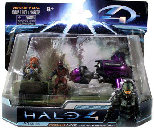 Halo 4 S-1 Series Ghost with Elite Zealot Imperial Grunt 4 Diecast Set ...