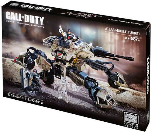Mega Bloks Call of Duty Atlas Mobile Turret Set 38154 Damaged