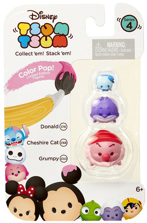 Pop Jakks Tsum Cat Cheshire 4 Disney Donald, Series - 1 ToyWiz Tsum 3-Pack Pacific Minifigure Grumpy Color