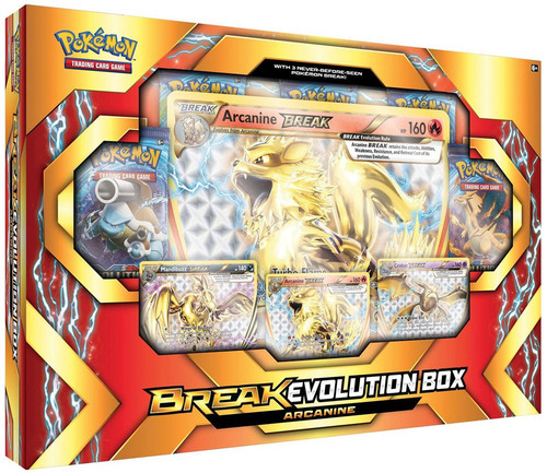 Pokemon XY Arcanine BREAK Evolution Box 5 Booster Packs, 3 Promo