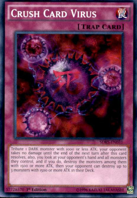 YuGiOh Seto Kaiba Structure Deck Single Card Common Crush Card Virus  SDKS-EN031 - ToyWiz