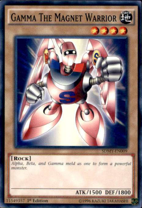 yugioh magnet warrior structure deck YuGiOh Yugi Muto Structure Deck Single Card Common Gamma The Magnet Warrior  SDMY-EN009