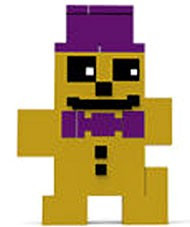 8 Bit Five Nights Sprites: Purple Guy and Golden Fredbear 