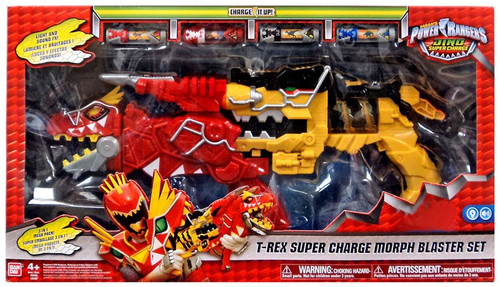 POWER RANGERS DINO Charge SUPER CHARGE MORPHER Set Red & Yellow