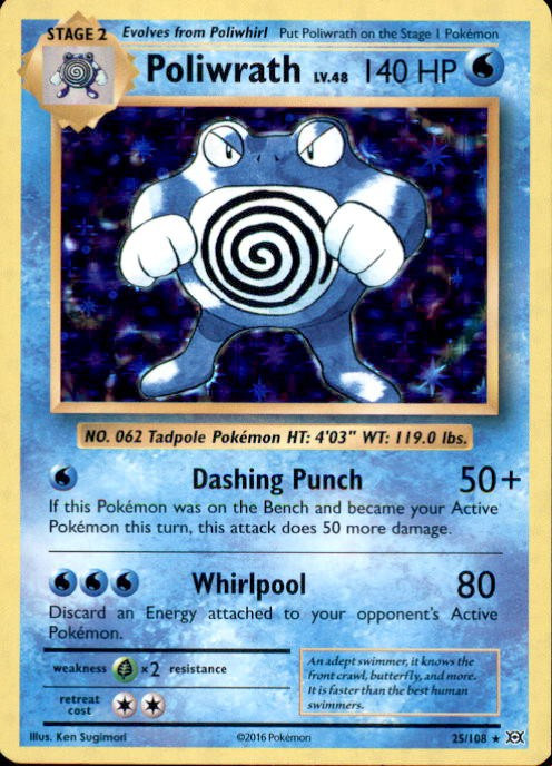 poliwrath holographic pokemon card 062 (Holographic) – Blooms Emporium [1WW] Water Gun (30+) Does 30 damage plus 10 damage for each W attached to Poliwrath but not used to pay for this attack (max 2 extra) Poliwrath HP160 2022 Reverse Holo