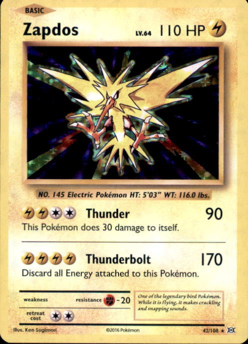 zapdos shiny pokemon card Amazon.com: Zapdos - 23/108 - Rare main image 1