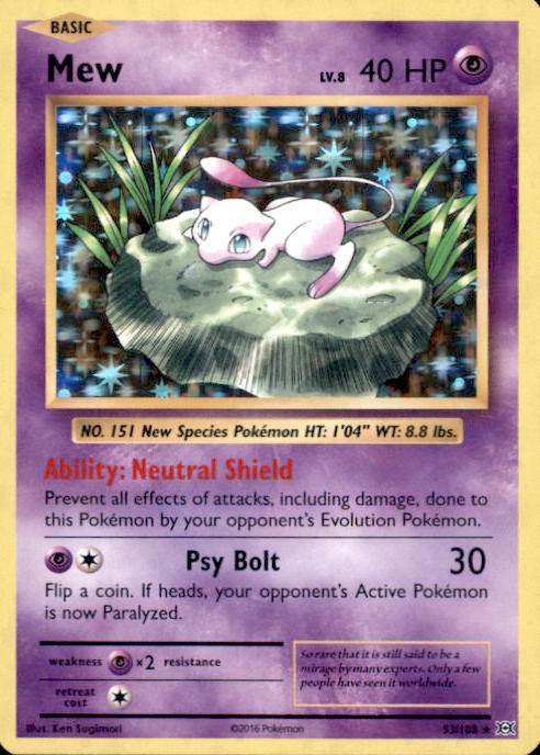 POKÉMON TCG MEW XY Mythical Pokémon Collection XY110 Holo Promo 2016 - Foto 8