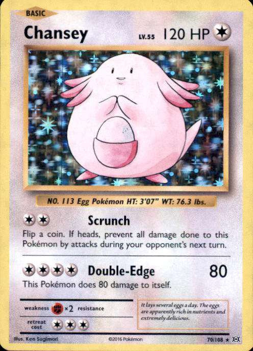 2016 chansey pokemon card 70/108 “Evolutions” Nr. Mint – Mint – PokemonCardShop Colorless Boundless Power (80 during your next turn 2016 Pokemon Xy Evolutions 70
