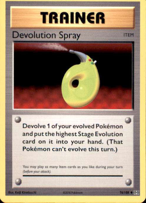 devolution spray pokemon card price - (95/124) Evolves from null Rules Devolve 1 of your evolved Pokmon by shuffling any number of Evolution cards on it into your deck Hyper Devolution Spray #031/048 Pokmon
