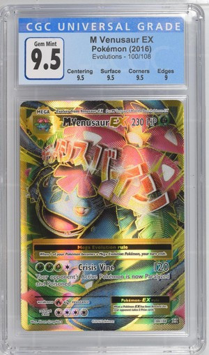 Pokemon X Y Evolutions Single Card Ultra Rare M Venusaur EX 100 CGC 9.5 - ToyWiz Pokemon X Y Evolutions Single Card Ultra Rare M Venusaur EX 100 CGC 9.5 - ToyWiz