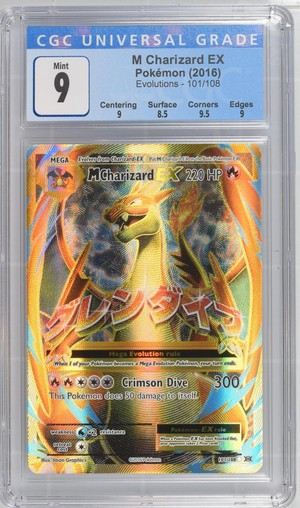 Pokemon X Y Evolutions Single Card Ultra Rare M Charizard EX 101 CGC 9 -  ToyWiz