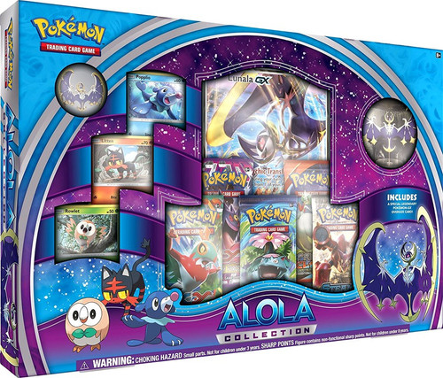 Pokemon TCG Legends of Alola Tin Card Game, Solgaleo GX or Lunala GX