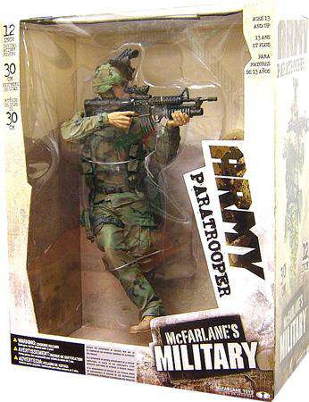 mcfarlane toys military figure army damaged paratrooper package random action ethnicity deluxe