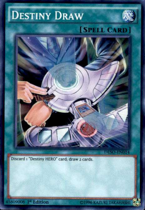 YuGiOh Destiny Soldiers Single Card Super Rare Destiny Draw DESO-EN014 ...