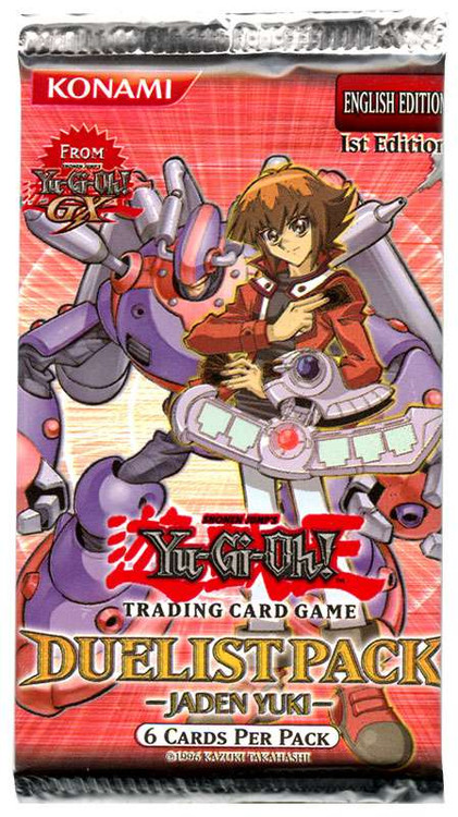 YuGiOh Duelist Pack Jaden Yuki 1st Edition Booster Pack 6 Cards