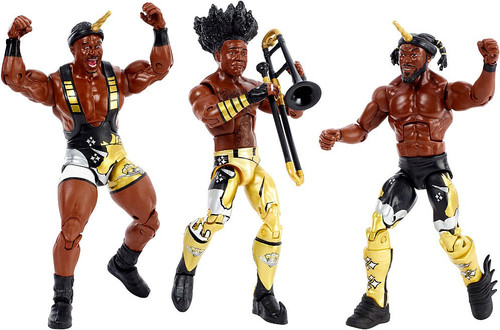 WWE Wrestling Elite Kofi Kingston, Big E Xavier Woods Action