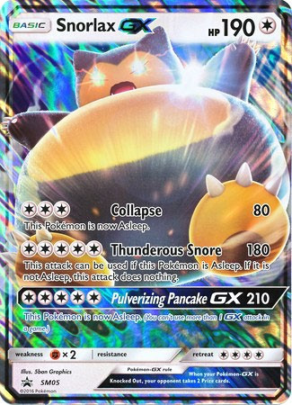 Pokemon Sun Moon Promo Single Card Ultra Rare Snorlax GX SM05 Near Mint -  ToyWiz
