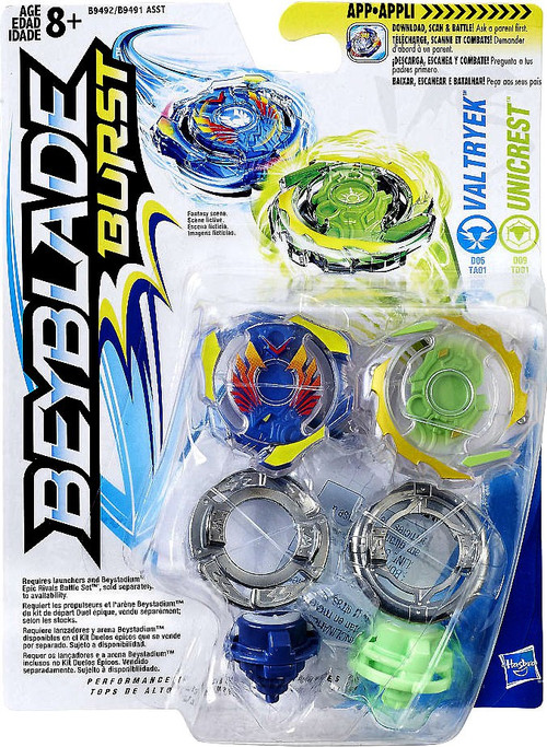Lot 2 Beyblade Burst Hasbro - Valtryek Et Unicrest - Version Anglaise