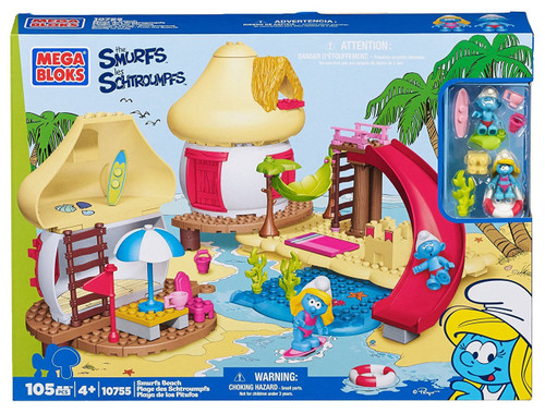 Mega Bloks The Smurfs Smurfs Beach Set 10755 - ToyWiz