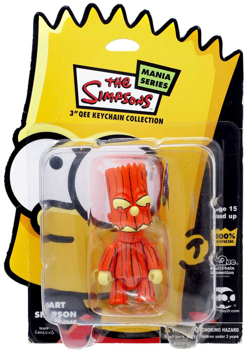 The Simpsons Qee Collection Bart Simpson 3 Figure Keychain Dark
