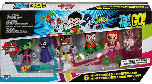 Teen Titans Go Beast Boy, Raven, Cyborg, Robin, Starfire Silkie
