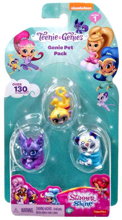 PETITS GÉNIES Fisher Price Shimmer Shine Teenie Genies Series 1 Genie Pet 3-Pack