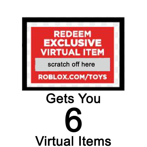 Roblox Redeem 6 Virtual Items 3 Online Code 1 Code Gets You 6 Items  Jazwares - ToyWiz